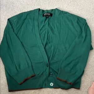 Kasper size XL jade green cardigan